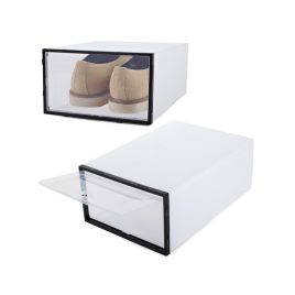   Schuhkarton-Organizer mit Fächern und Deckel - praktische Aufbewahrung für Zuhause und Büro