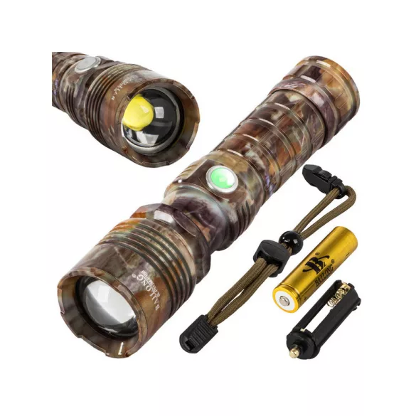 Leuchtendes Fernglas, USB-Aufladung, taktische Taschenlampe, starke Leuchtkraft, zoombar Cree LED xhp160 Diode
