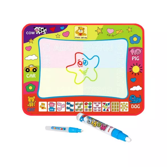 Wasserfarben-Aufkleber mit großen Buchstaben und Zahlen, Lernspiel für Kinder