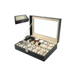   Uhrenaufbewahrung mit 12 Fächern - Uhrenbox Set, Uhrenhalter, Uhrenset Werkzeug, Uhrenbox