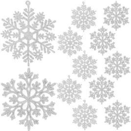 Weihnachtskugeln - Schneeflocken, 12 Stück, Ruhhy 22516