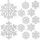 Weihnachtskugeln - Schneeflocken, 12 Stück, Ruhhy 22516