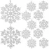 Weihnachtskugeln - Schneeflocken, 12 Stück, Ruhhy 22516