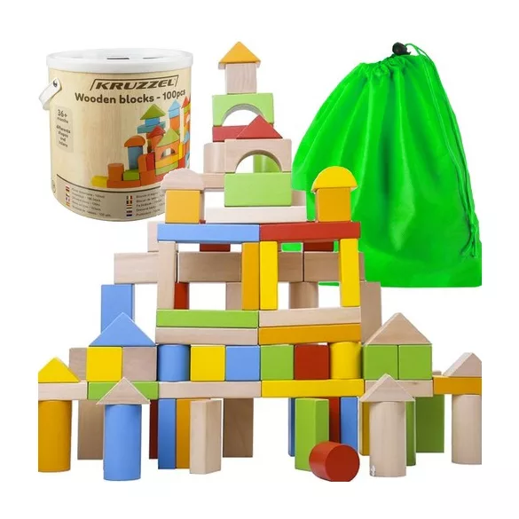 Holzbausteine - 100 Stk. Kruzzel 22666