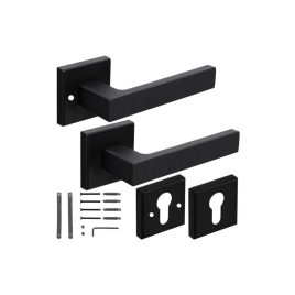   Türgriff - Set Ruhhy 21937, rostfreier Stahl, modernes Design, einfach zu montieren