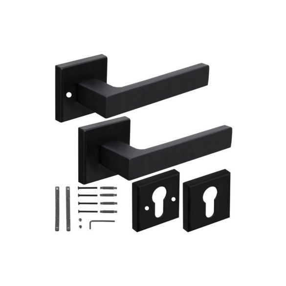 Türgriff - Set Ruhhy 21937, rostfreier Stahl, modernes Design, einfach zu montieren