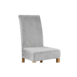 Grauer Samt-Stuhlbezug - Ruhhy 22979