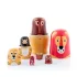 Holz-Matrjoschka-Tierfiguren (6 Stk.)