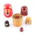 Holz-Matrjoschka-Tierfiguren (6 Stk.)