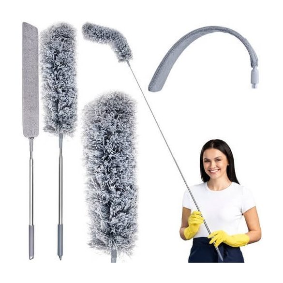Teleskopstaubwedel mit 2 Köpfen