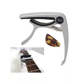 Klassische Gitarren-Kapodaster Metall + Plektrum