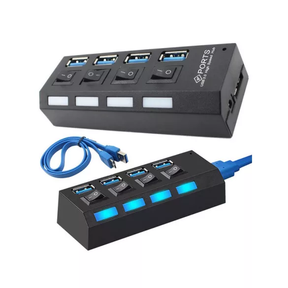 USB-Hub mit 4 Ports und USB 3.0 Unterstützung