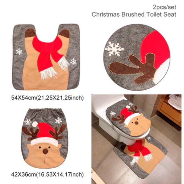 Weihnachtlicher WC-Sitzbezug